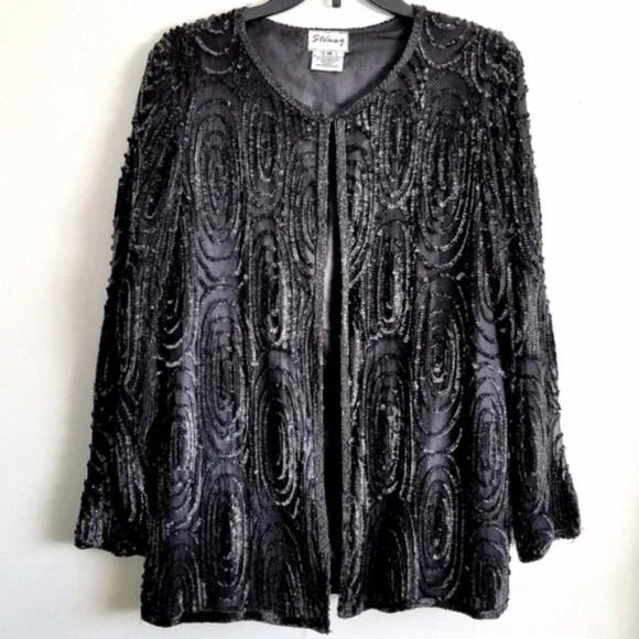 Formal Sparkly Sequined Occasion Jacket - Picture 15 of 15
